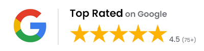 Top rated on Google with a 4.5 out of 5 rating from 75+ reviews